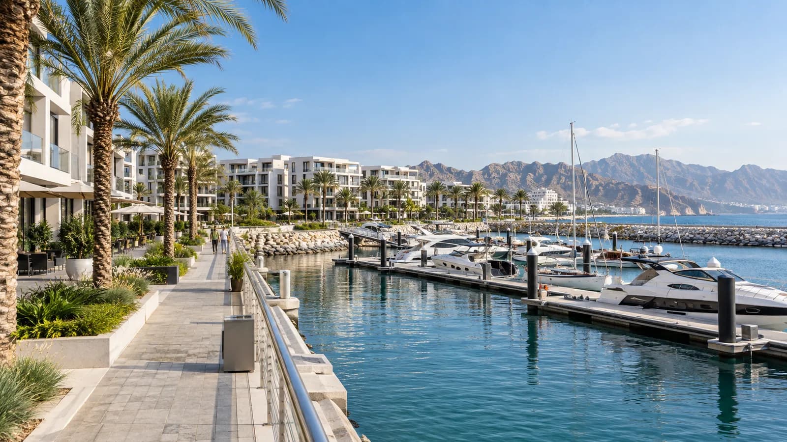 Marina and waterfront residences in Muscat