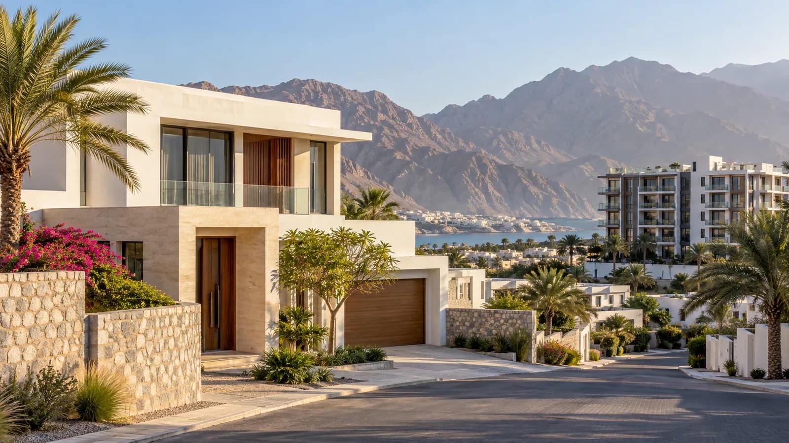 Contemporary villa and apartment building in Muscat